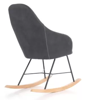 Fotoliu balansoar tapitat Lagos gri - H 102 cm imagine