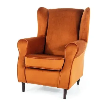 Fotoliu Baron velvet cinnamon/wenge Blu4215 imagine