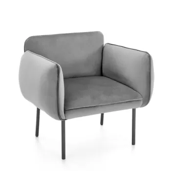 Fotoliu Brasil velvet gri - H78 cm imagine