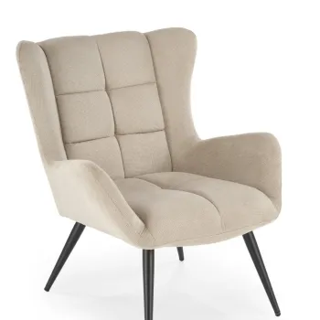 Fotoliu Byron stofa bej H92 cm imagine