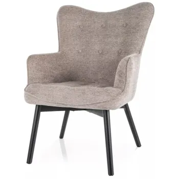 Fotoliu Carmen bej inchis/negru mat Raven30 imagine