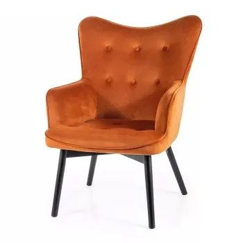 Fotoliu Carmen velvet cinnamon Blu4215/negru mat imagine