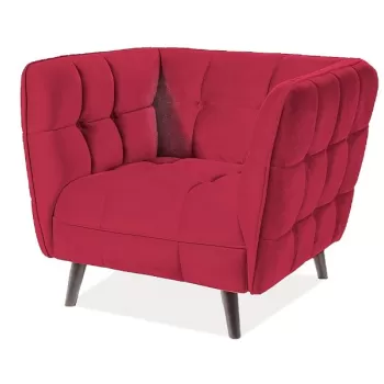 Fotoliu Castello 1 velvet bordo Blu59/wenge imagine