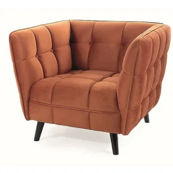 Fotoliu Castello 1 velvet cinnamon/wenge Blu4215 imagine