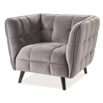 Fotoliu Castello 1 velvet gri Blu14/wenge imagine