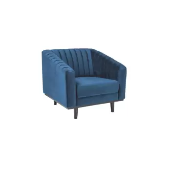 Fotoliu catifea Asprey 1 albastru - H 78 cm imagine