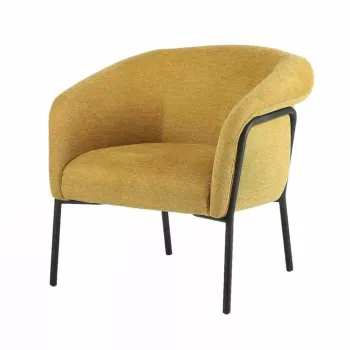 Fotoliu Clover stofa curry Brego68/negru imagine