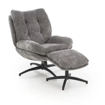 Fotoliu cu suport pentru picioare Pesto gri H96 cm imagine