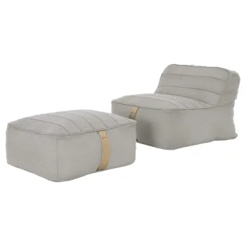 Fotoliu de terasa cu suport pentru picioare Sponge bej imagine