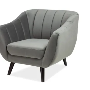 Fotoliu Elite 1 velvet gri/wenge Blu14 imagine