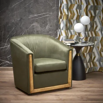 Fotoliu Enrico velvet verde H71 cm imagine