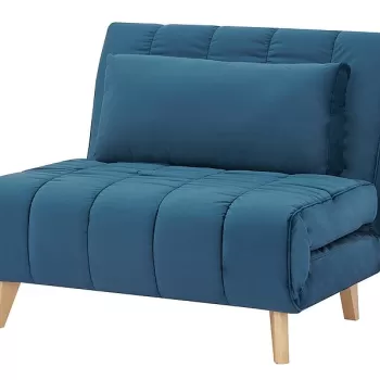 Fotoliu extensibil Billy Velvet Albastru - l94 x L103 x h82 cm imagine