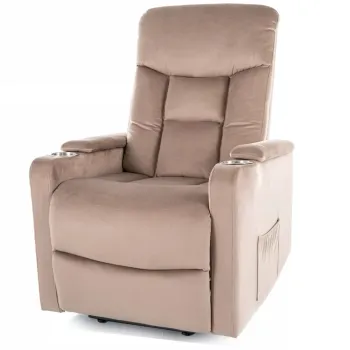 Fotoliu extensibil Ikar velvet bej Blu40 imagine