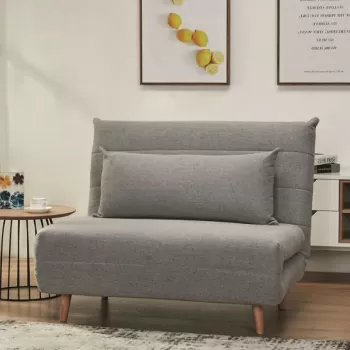 Fotoliu extensibil Spike Stofa Gri- l90 x L105 x h80 cm imagine