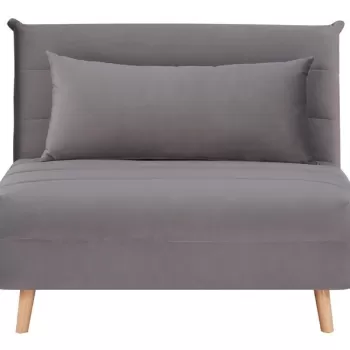 Fotoliu extensibil Spike Velvet Gri - l90 x L105 x h80 cm imagine