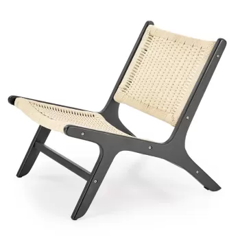 Fotoliu Foden natur/negru - H74 cm imagine