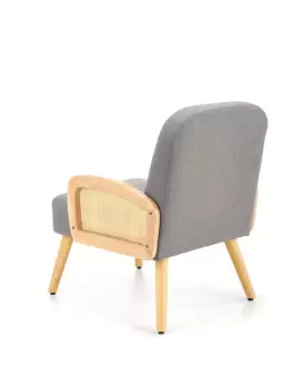 Fotoliu Grecos Gri/Ratan - H76 cm imagine