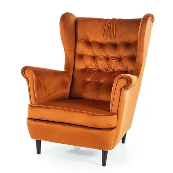 Fotoliu Harry velvet cinnamon/wenge Blu4215 imagine