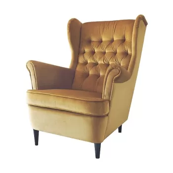 Fotoliu Harry velvet curry Blu68 imagine