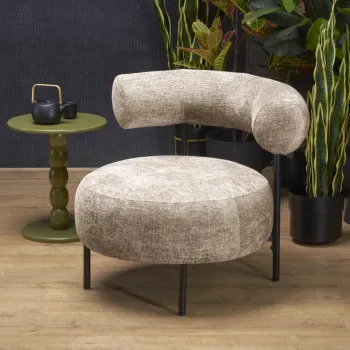 Fotoliu Hazard stofa bej H72 cm imagine