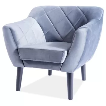 Fotoliu Karo 1 velvet gri Blu14/gri imagine