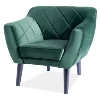 Fotoliu Karo 1 velvet verde Blu78/wenge imagine