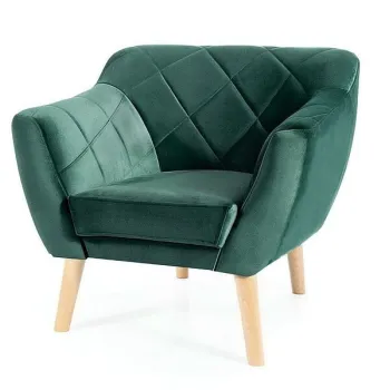 Fotoliu Karo 1 velvet verde/fag Blu78 imagine