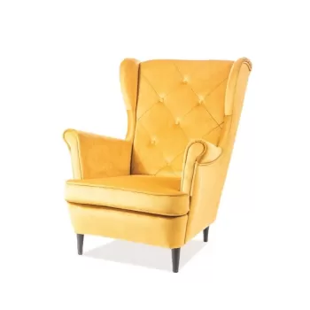 Fotoliu Lady velvet curry Blu68/wenge imagine