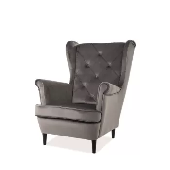 Fotoliu Lady velvet gri Blu14/wenge imagine