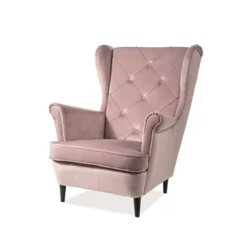Fotoliu Lady velvet roz Blu52/wenge imagine