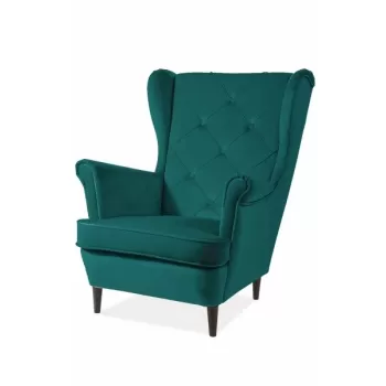 Fotoliu Lady velvet verde Blu78/wenge imagine