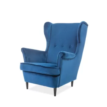 Fotoliu Lord velvet bleumarin Blu86/wenge imagine