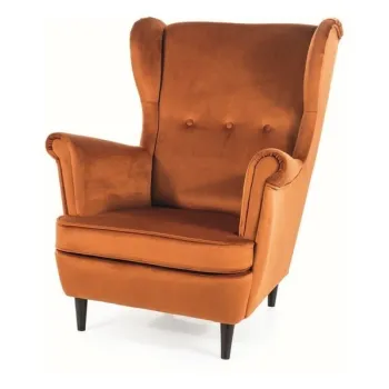 Fotoliu Lord velvet cinnamon/wenge Blu4215 imagine