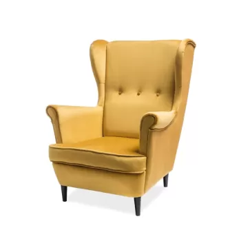 Fotoliu Lord velvet curry Blu68/wenge imagine
