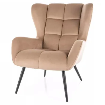 Fotoliu Louis velvet bej Blu28 imagine