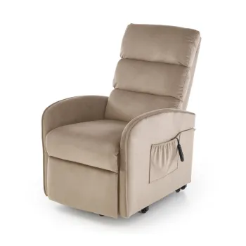 Fotoliu Maroni velvet bej H103 cm imagine