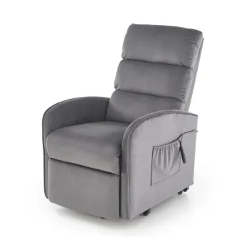 Fotoliu Maroni velvet gri H103 cm imagine