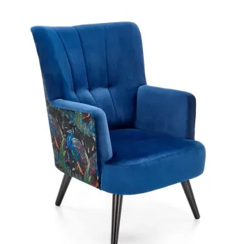 Fotoliu Pagoni velvet bleumarin - H95 cm imagine
