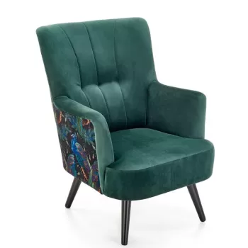 Fotoliu Pagoni velvet verde - H95 cm imagine