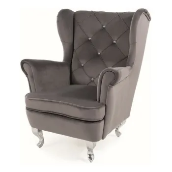 Fotoliu pentru copii Lili velvet gri/argintiu Blu14 imagine