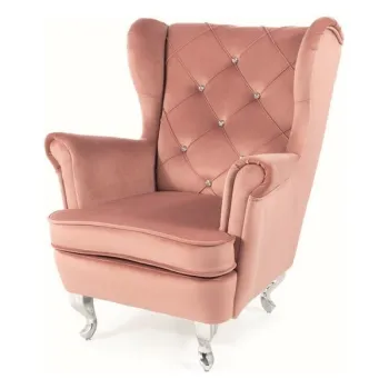 Fotoliu pentru copii Lili velvet roz/argintiu Blu52 imagine