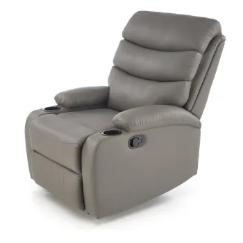 Fotoliu Perus piele ecologica gri H101 cm imagine