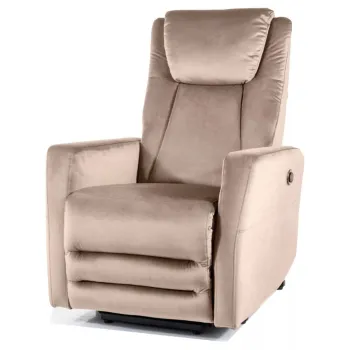 Fotoliu recliner Adonis velvet bej inchis Blu40 imagine