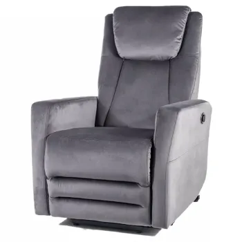 Fotoliu recliner Adonis velvet gri Blu14 imagine
