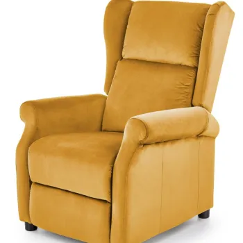 Fotoliu recliner Agustin 2 velvet mustariu H107 cm imagine