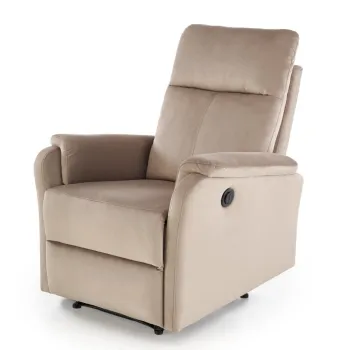Fotoliu recliner Crocus velvet bej H102 cm imagine