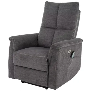 Fotoliu recliner cu functie de masaj Neptun M gri inchis Brego18 imagine