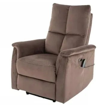 Fotoliu recliner cu functie de masaj Neptun M velvet cappuccino Blu38 imagine