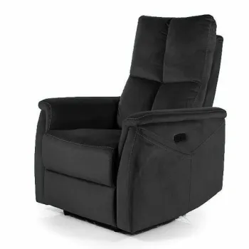 Fotoliu recliner cu functie de masaj Neptun M velvet negru Blu19 imagine