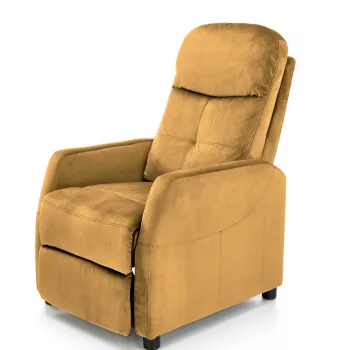 Fotoliu recliner Felipe 2 velvet mustariu H103 cm imagine